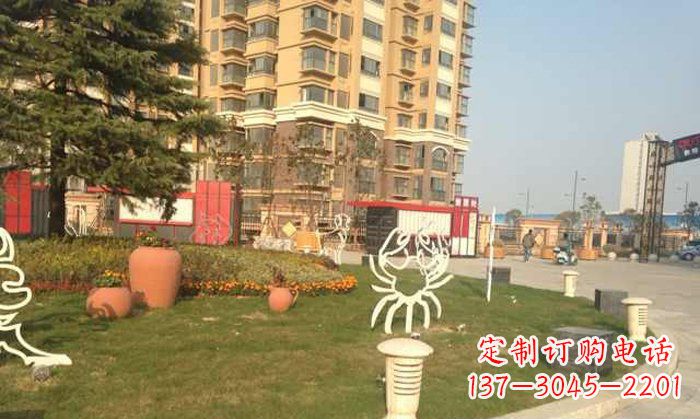 周口不锈钢螃蟹雕塑精致美观的艺术之作