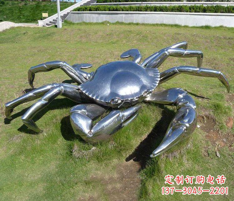 周口不锈钢螃蟹雕塑——给景观增添灵动之美