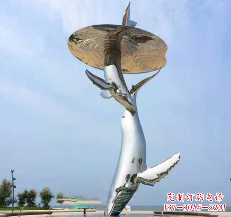 周口不锈钢海豚雕塑精美的艺术品