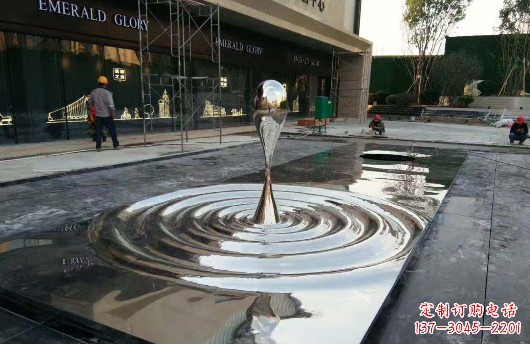 周口不锈钢抛光水滴雕塑