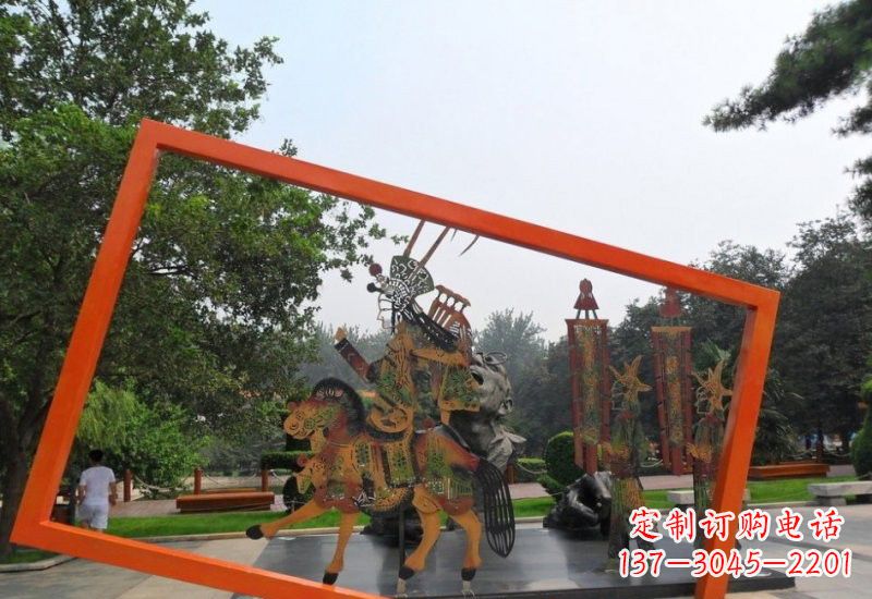 周口不锈钢皮影戏雕塑传承民间文化的艺术精粹