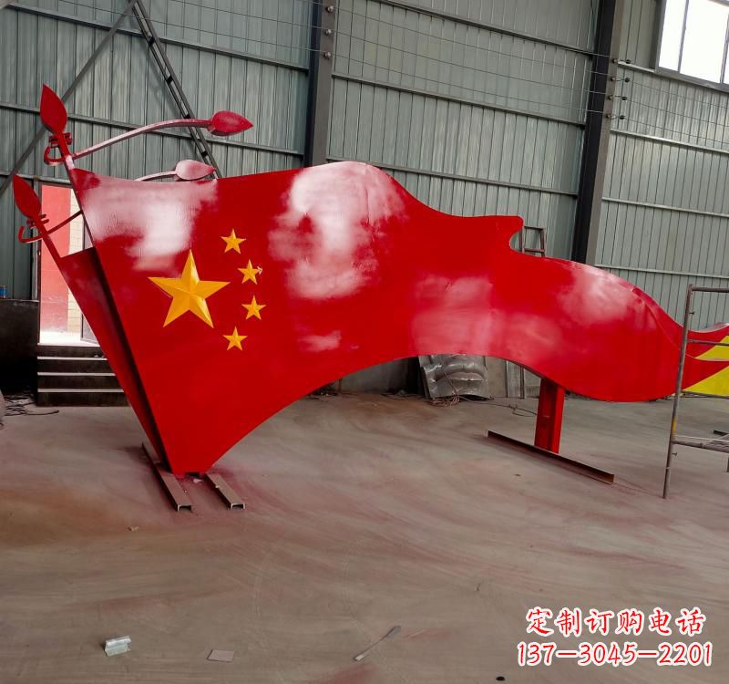 周口不锈钢拼接党旗雕塑