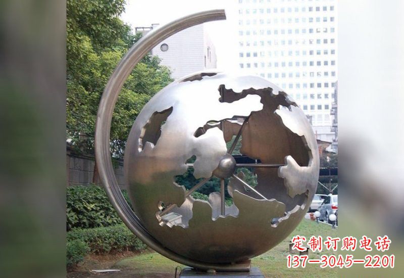 周口不锈钢地球仪雕塑艺术与科学的结合