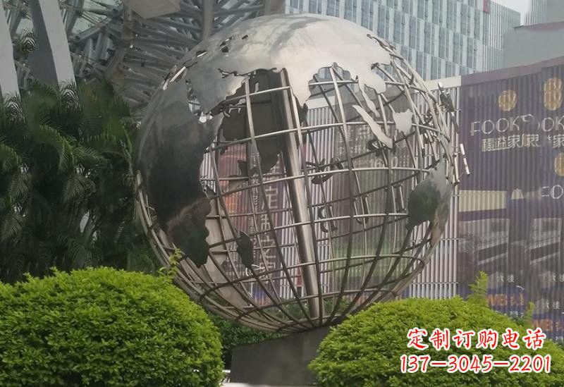 周口不锈钢地球仪雕塑一个精美的艺术品