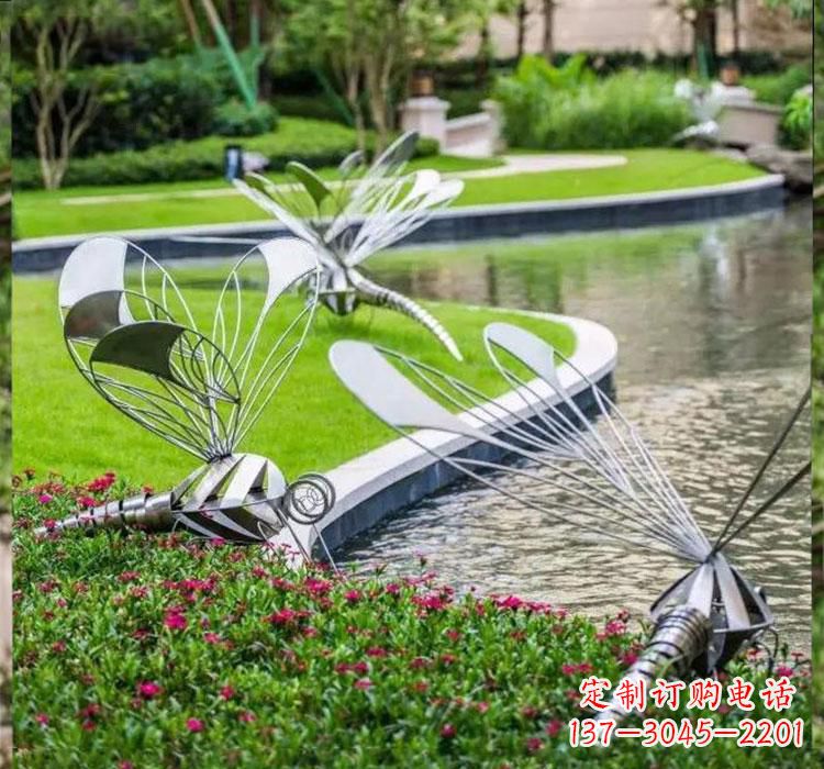 周口不锈钢蜻蜓一件完美的动物雕塑