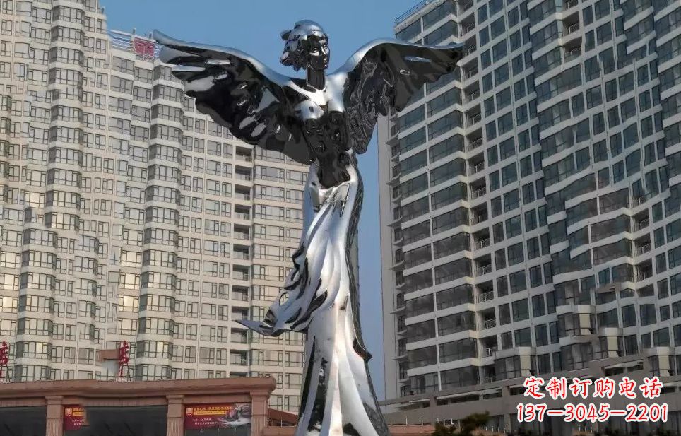 周口不锈钢天使雕塑传递着美丽与希望