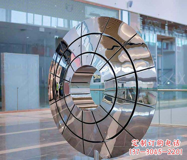周口不锈钢圆环雕塑——精美的艺术精品