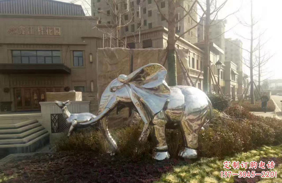 周口不锈钢大象雕塑——美轮美奂的艺术精品
