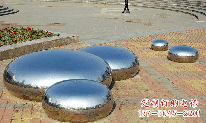 周口不锈钢水滴雕塑 (2)