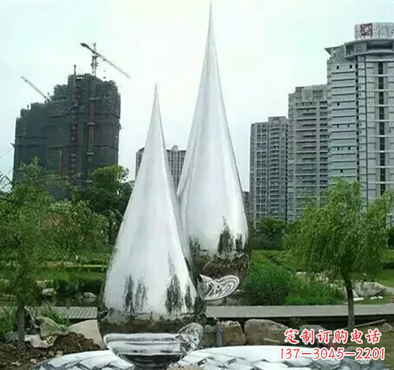 周口不锈钢水滴拱门雕塑