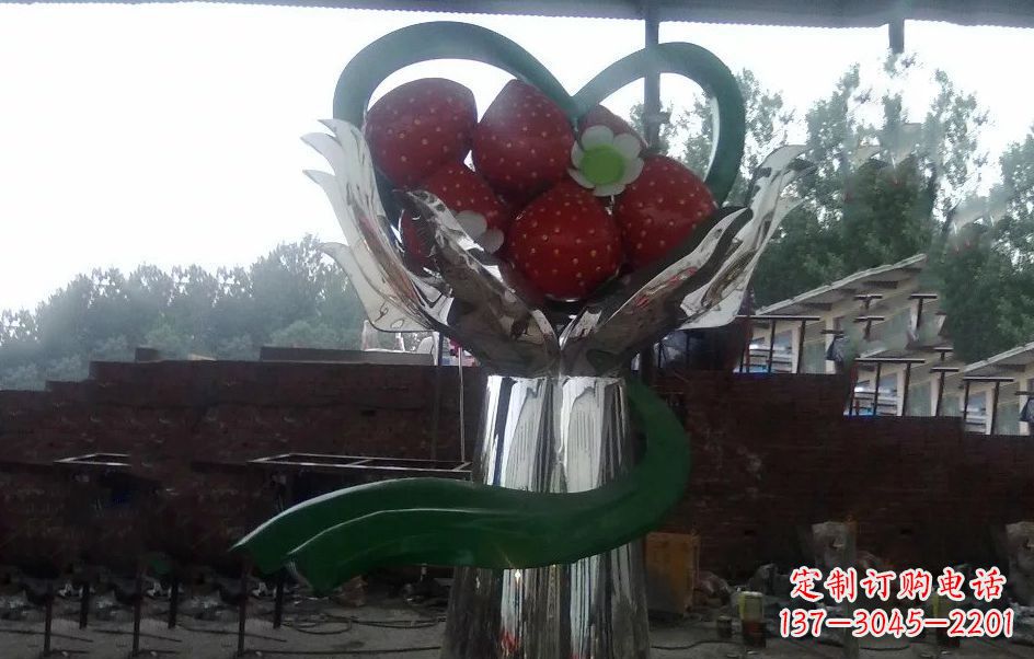 周口不锈钢水果雕塑精美绝伦