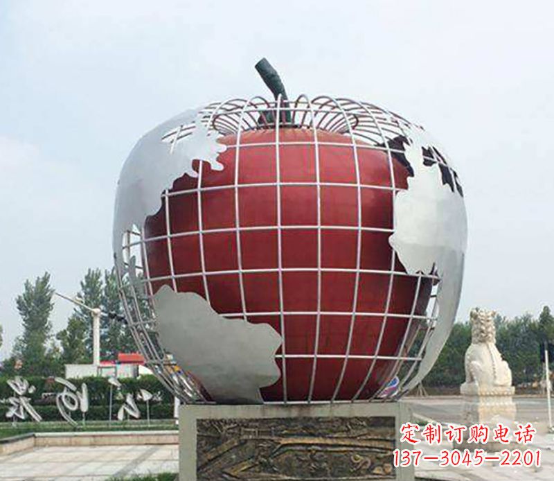 周口不锈钢水果雕塑艺术品精美绝伦