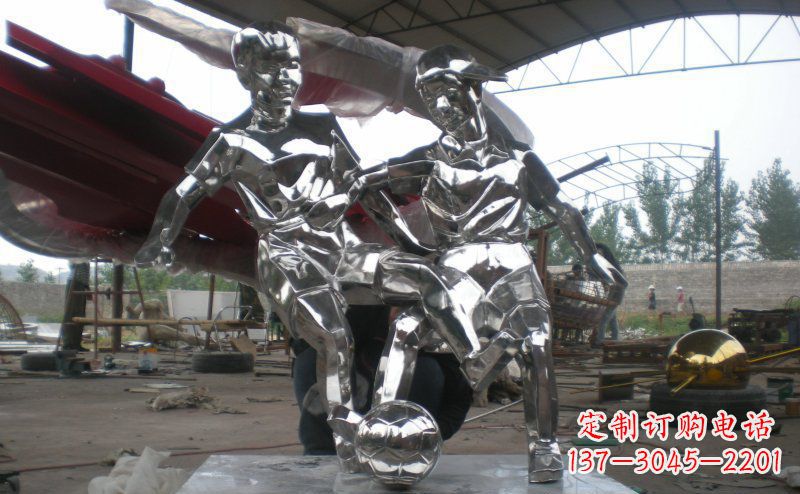 周口不锈钢足球雕塑