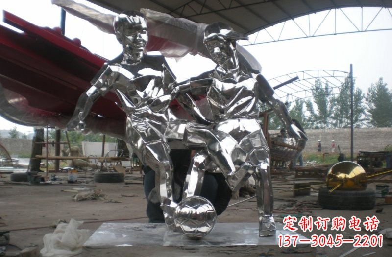 周口不锈钢足球雕塑精美的艺术品