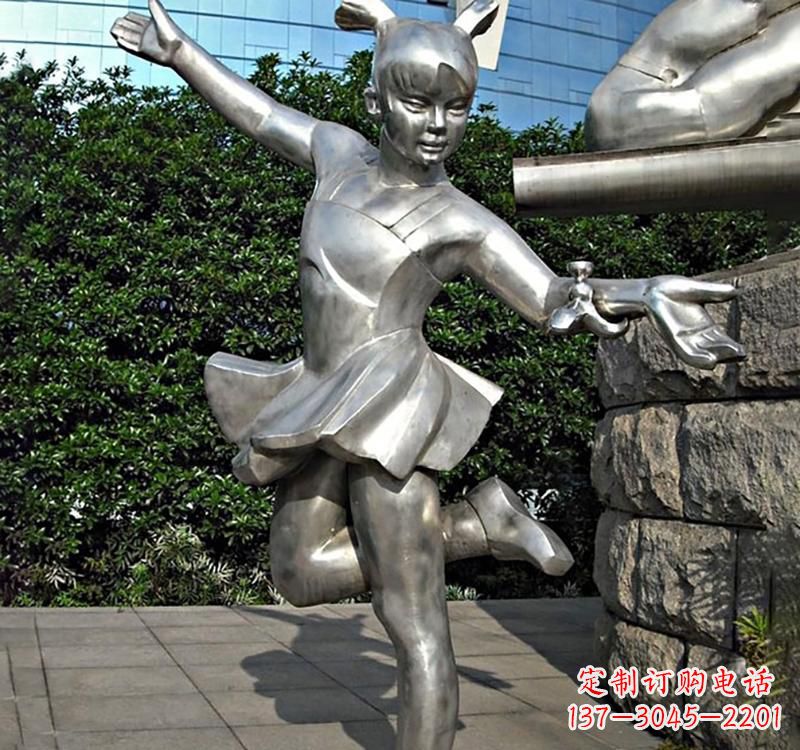 周口儿童雕塑不锈钢跳舞人物