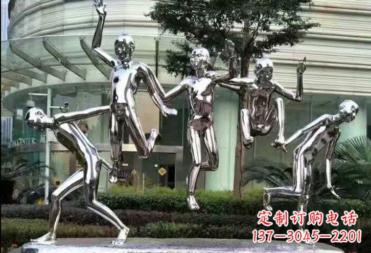 周口勇敢跳跃的儿童雕塑