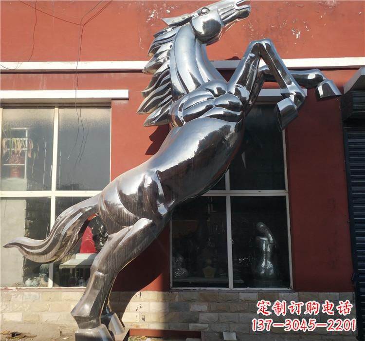 周口不锈钢跳跃马雕塑
