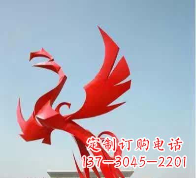 周口不锈钢铁艺凤凰雕塑美丽的象征