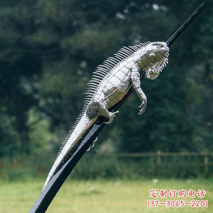 周口不锈钢蜥蜴雕塑艺术的精美体现
