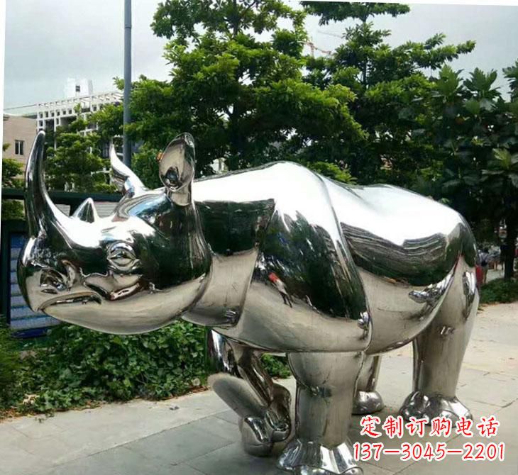 周口不锈钢犀牛雕塑