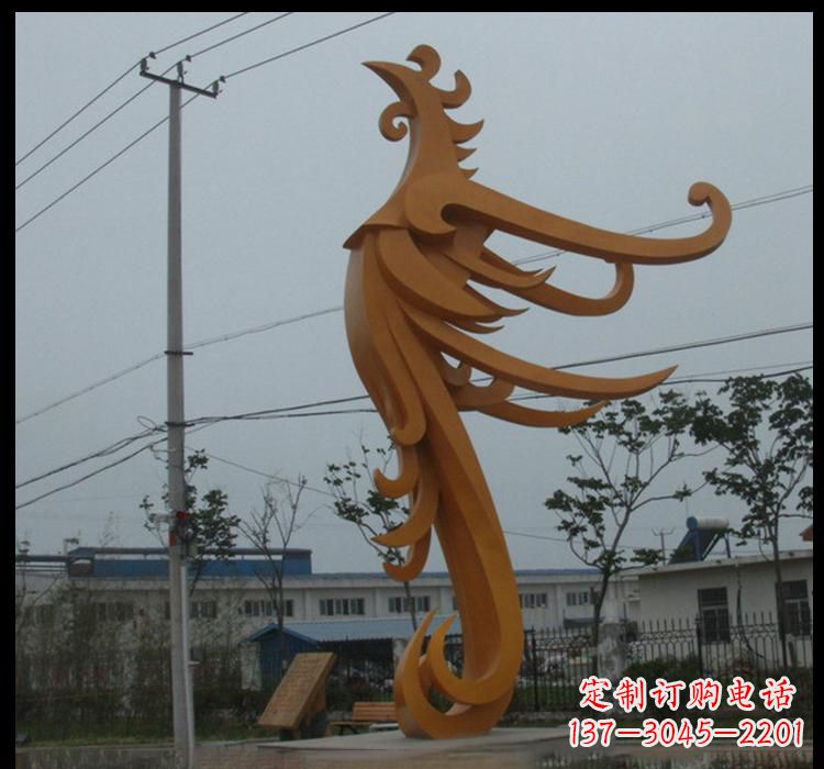 周口不锈钢凤凰雕塑抽象艺术的精美杰作
