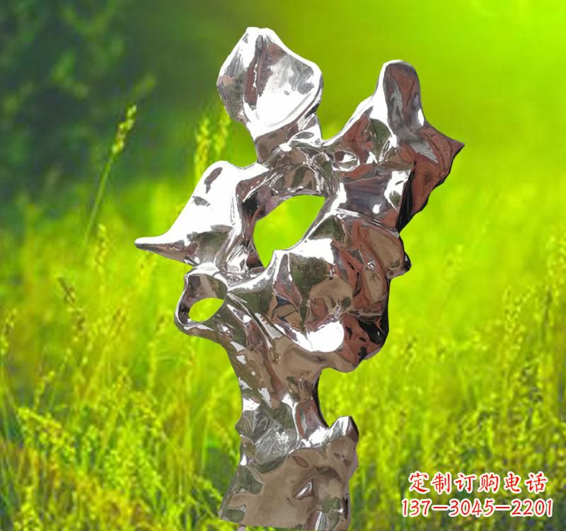 周口太湖石雕塑精致的不锈钢艺术