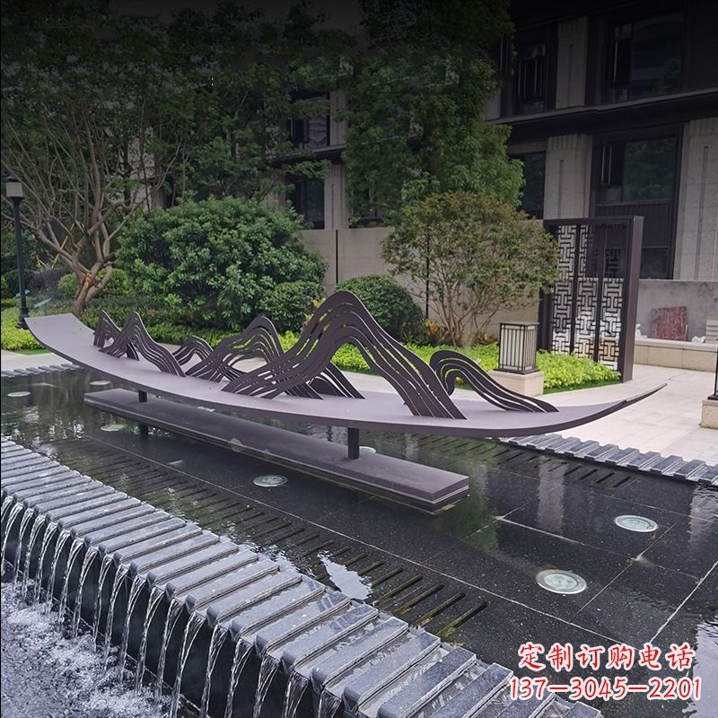 周口精美的不锈钢小船假山