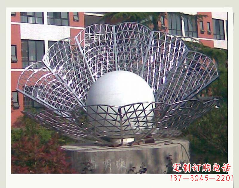 周口海洋精灵不锈钢贝壳雕塑
