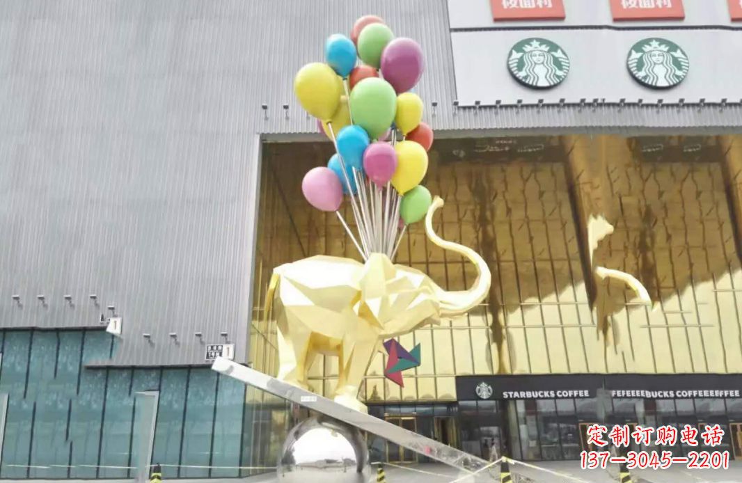 周口小象踩球不锈钢雕塑的魅力
