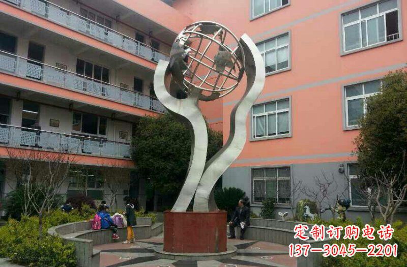 周口不锈钢地球雕塑传承世界文化