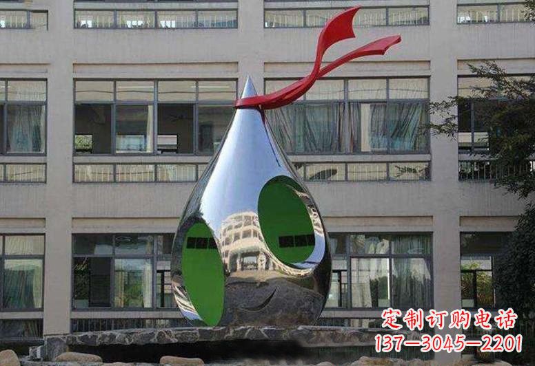 周口不锈钢校园水滴雕塑