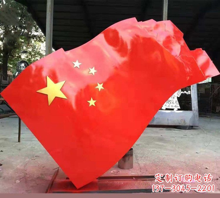 周口不锈钢校园五星红旗雕塑——传承红色基因，缅怀烈士