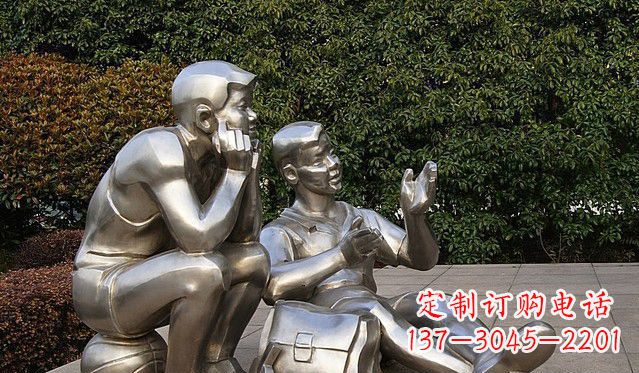 周口不锈钢的学生雕塑