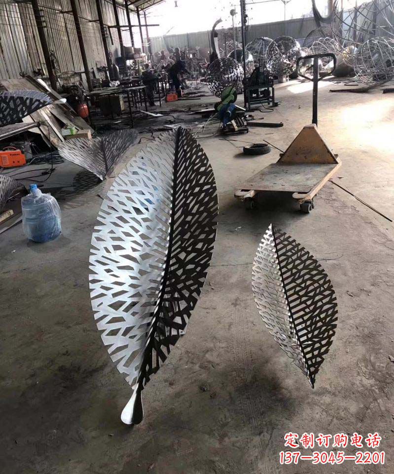 周口不锈钢美妙的艺术树叶雕塑