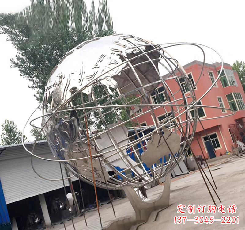 周口不锈钢艺术镂空地球仪雕塑