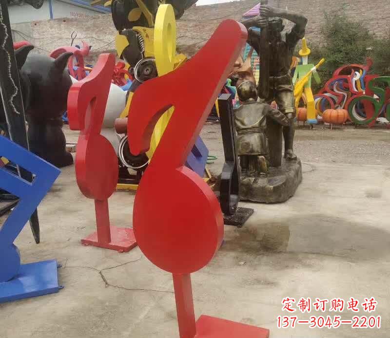 周口不锈钢音符雕塑悠扬的音乐美学