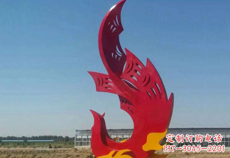 周口凤凰雕塑传承不锈钢园林艺术