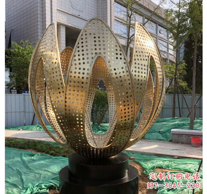 周口不锈钢拱门雕塑以艺术之美装点园林