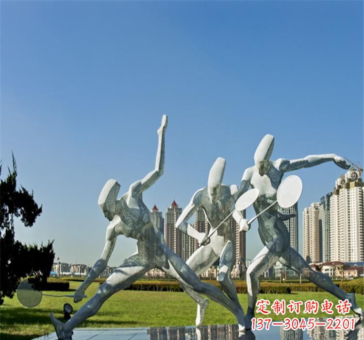 周口不锈钢羽毛球雕塑——拓展你的园林视野