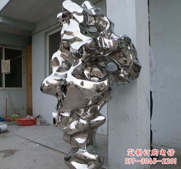 周口太湖石雕塑精美绝伦的不锈钢园林景观
