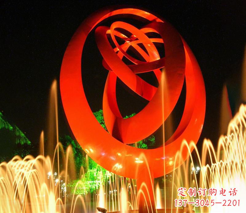 周口圆环雕塑抽象的艺术之美