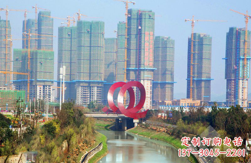 周口精美不锈钢圆环雕塑