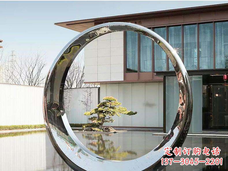 周口不锈钢月亮雕塑精美绝伦