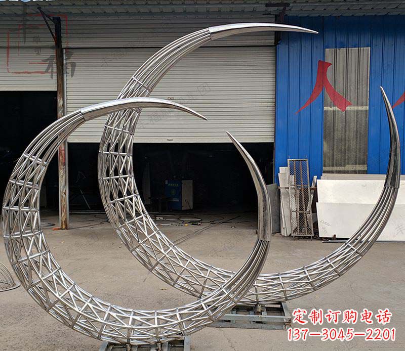 周口不锈钢月亮镂空摆件雕塑——让月亮闪耀你的家