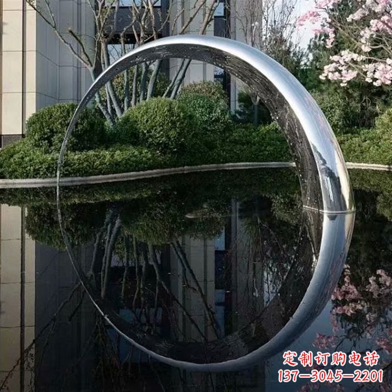 周口不锈钢月亮雕塑璀璨照亮夜空