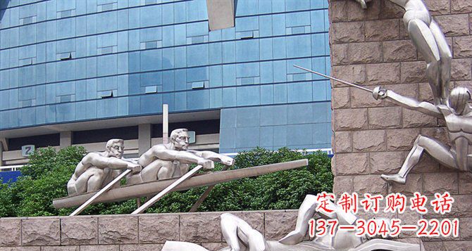 周口不锈钢运动员雕塑——震撼的街头景观
