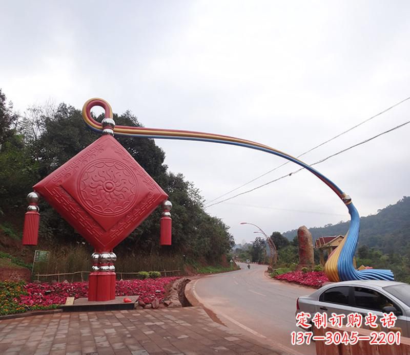 周口不锈钢拱门雕塑精致的现代艺术