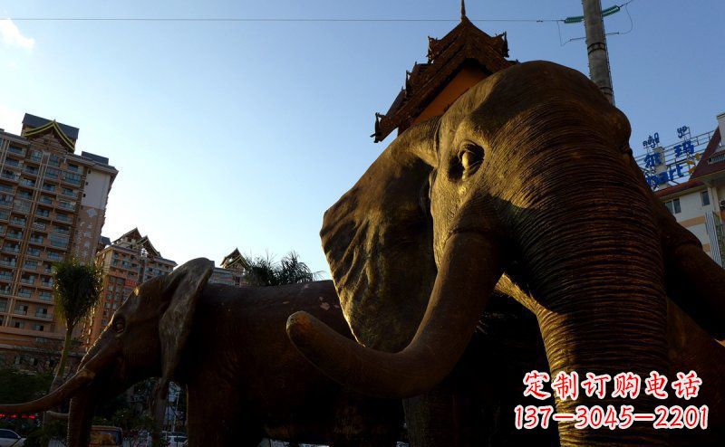 周口步行街上的大象雕塑——给街道带来活力