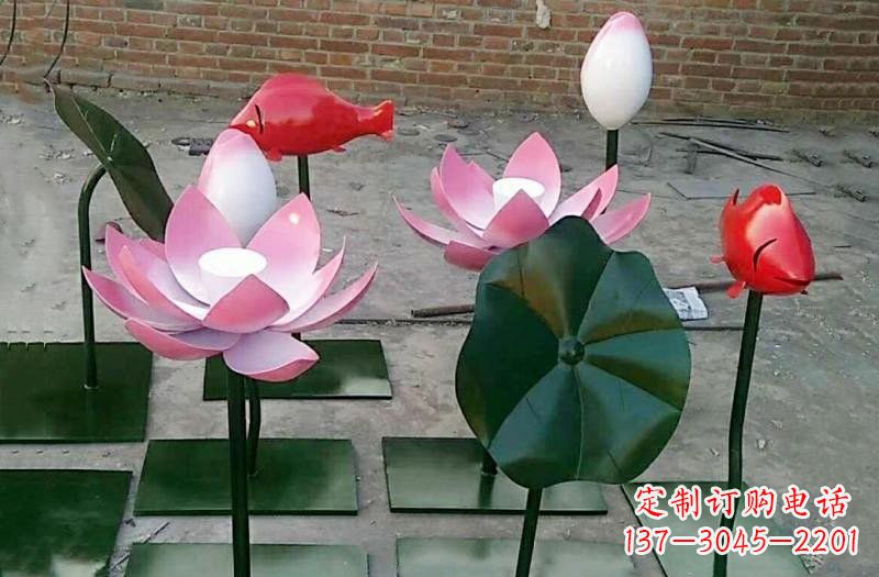 周口彩色不锈钢鲤鱼雕塑传承古典文化的艺术之作