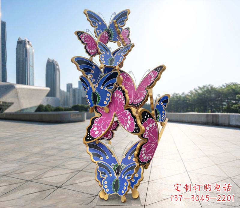 周口不锈钢蝴蝶雕塑美丽的艺术诠释